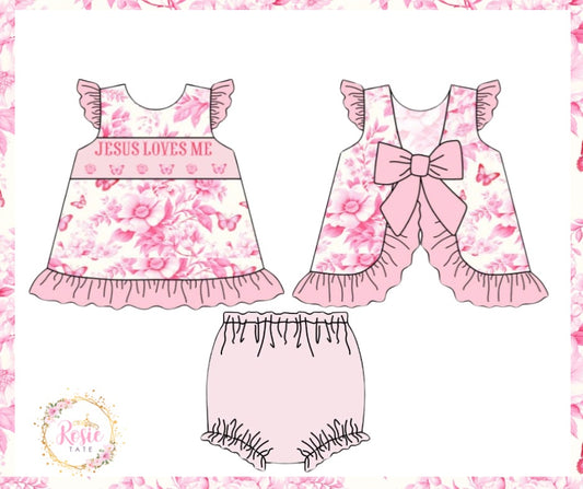 *PRE ORDER* Jesus Loves Me Bloomer Set